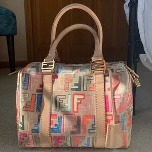 Fendi Zucca Boston Bag